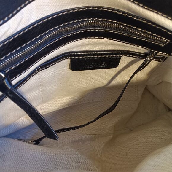 Michael Kors Large Black Pebbled Leather Silver Hardware Satchel - Picture 7 of 12